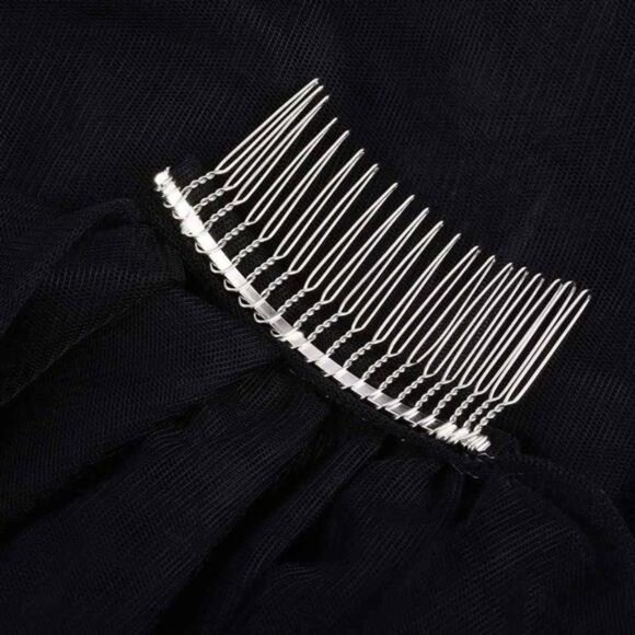 Gorgeous Wedding Lace Veil Floral Long Cathedral Veils with Comb 118" (Ivory) - Picture 6 of 7